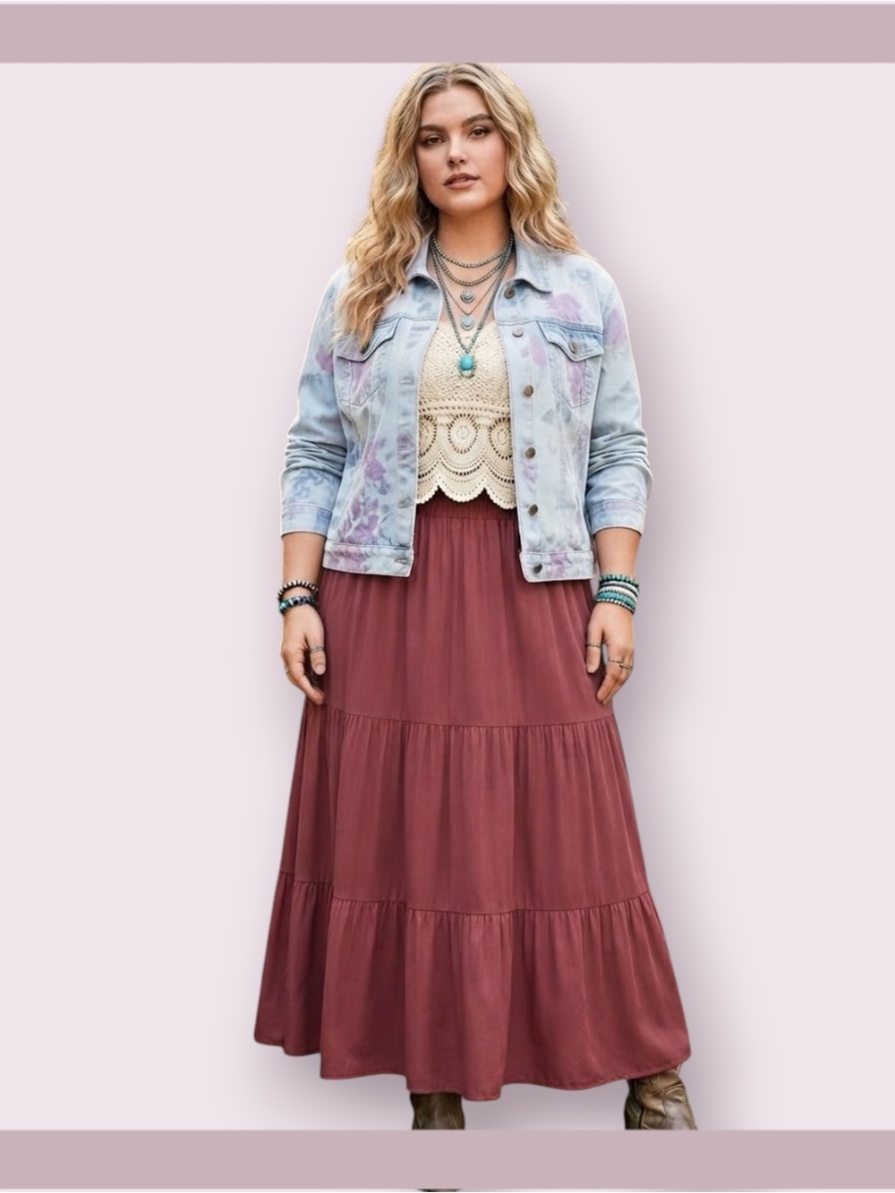 Vintage Free People Floral Denim Jacket